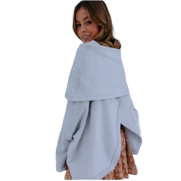 Free People Boho Huntington Pullover Women’s Size SP Grey Cowl Neck Cros… - Picture 11 of 15